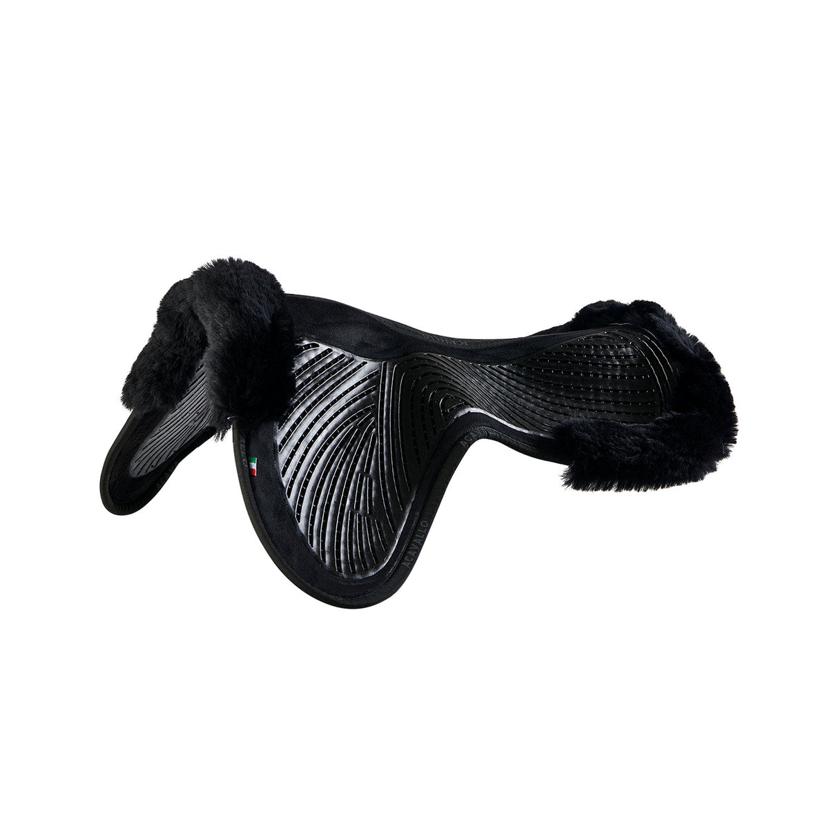 Acavallo Pad SP JCCS CW-CS Suede Cut-Out Sheepskin Twin Sided Gel Flat #colour_black-black