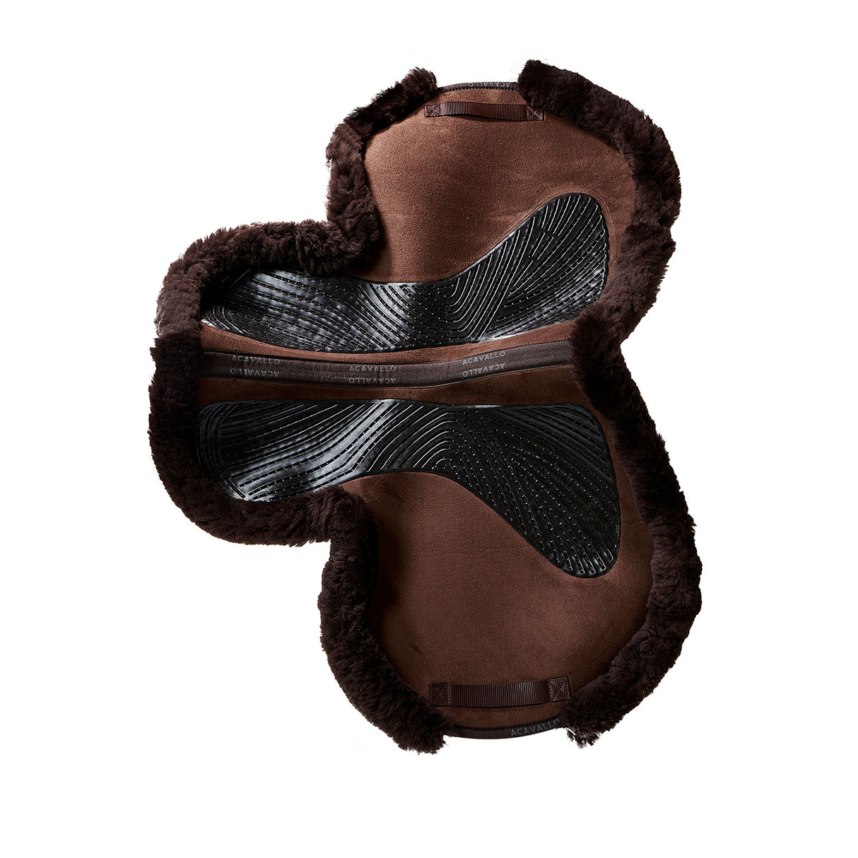 Acavallo Saddle Pad JS-S CW-CS Cut-Out Numnah Twin Sided Gel Grip #colour_brown-brown