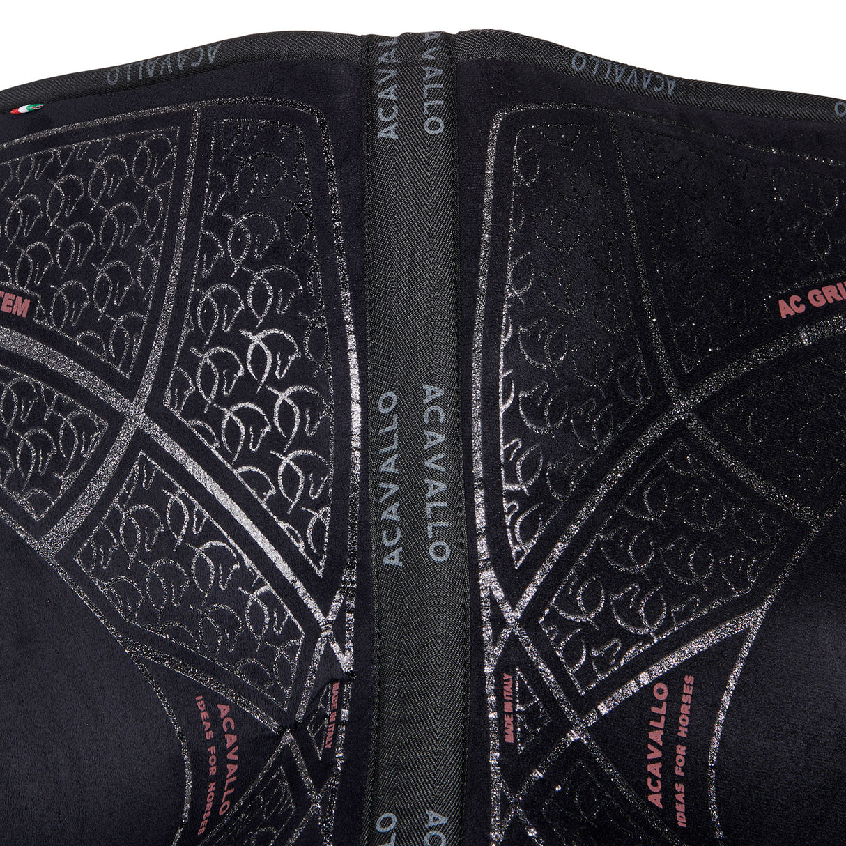 Acavallo Pad MF HPS CW-CS Suede AC Grip Flat #colour_black-silver