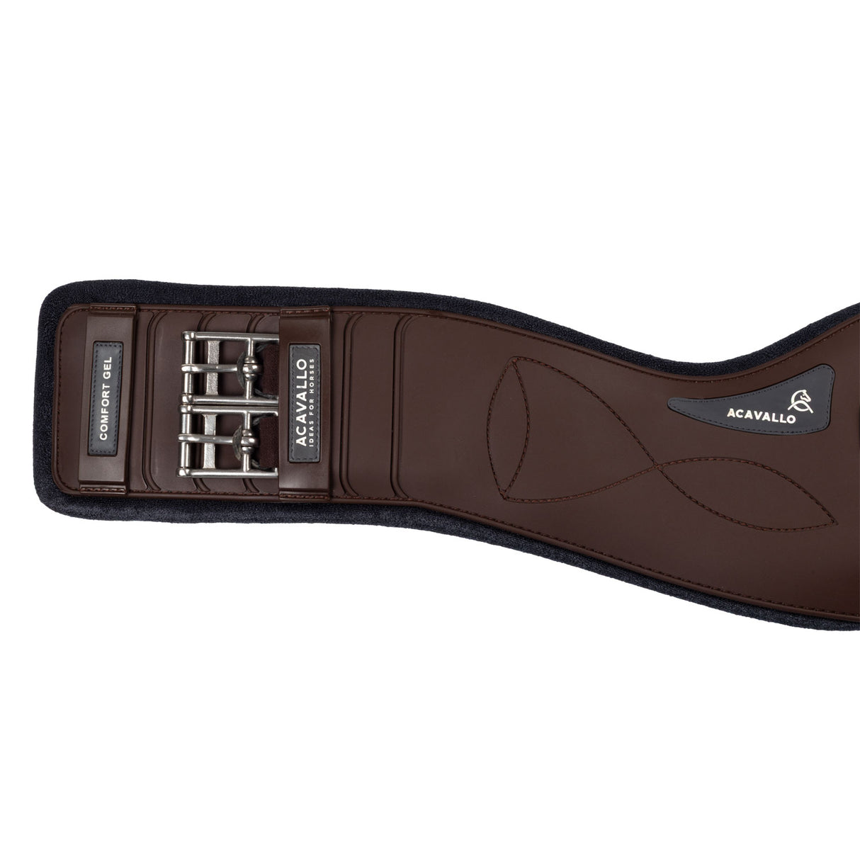 Acavallo Anatomical Dressage Girth Gel Pvc #colour_brown