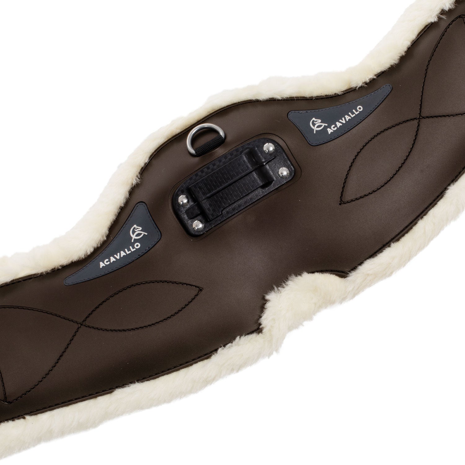 Acavallo Dressage Girth Classic Gel Sheepskin #colour_brown