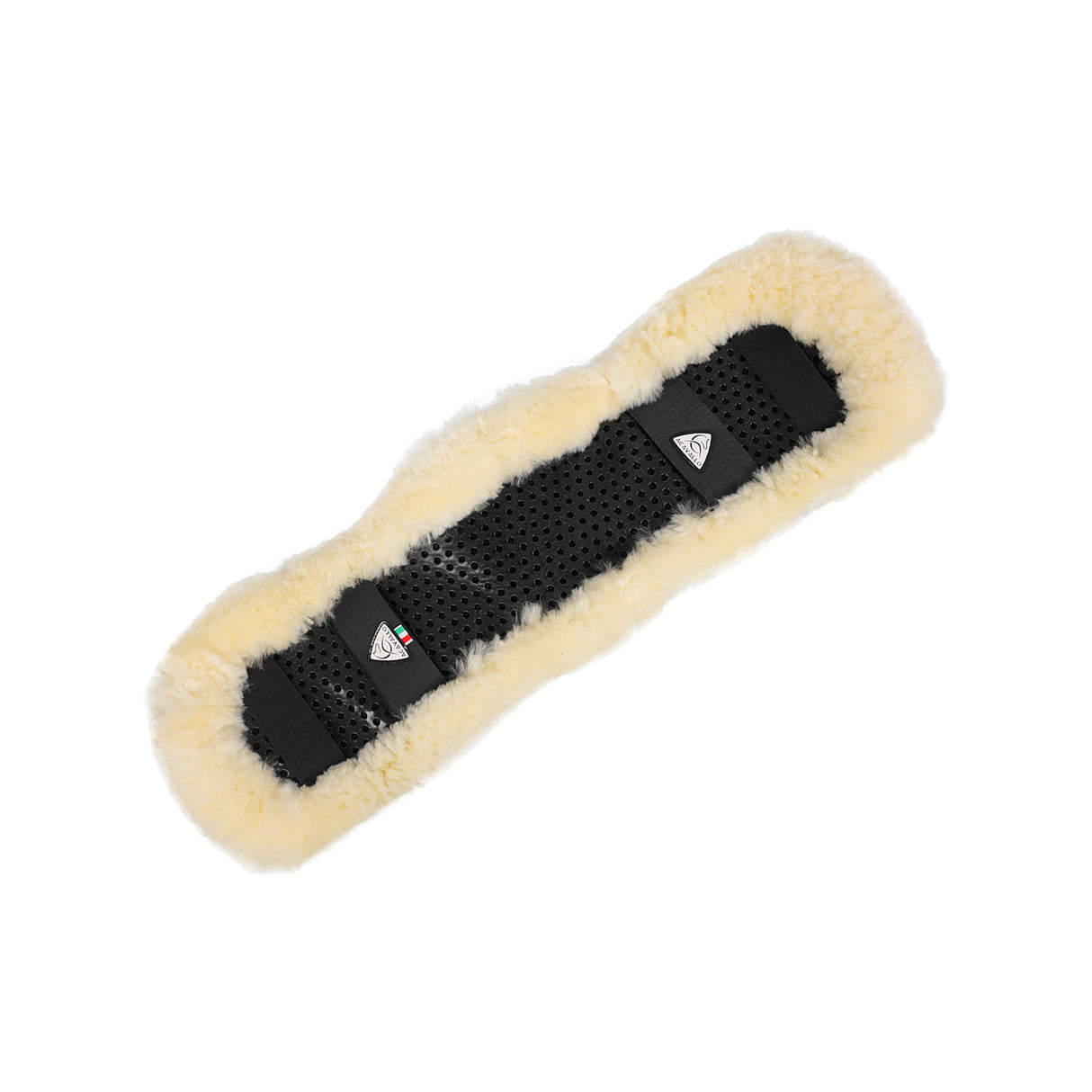 Acavallo Shaped Girth Sleeve Classic Gel Sheepskin #colour_natural