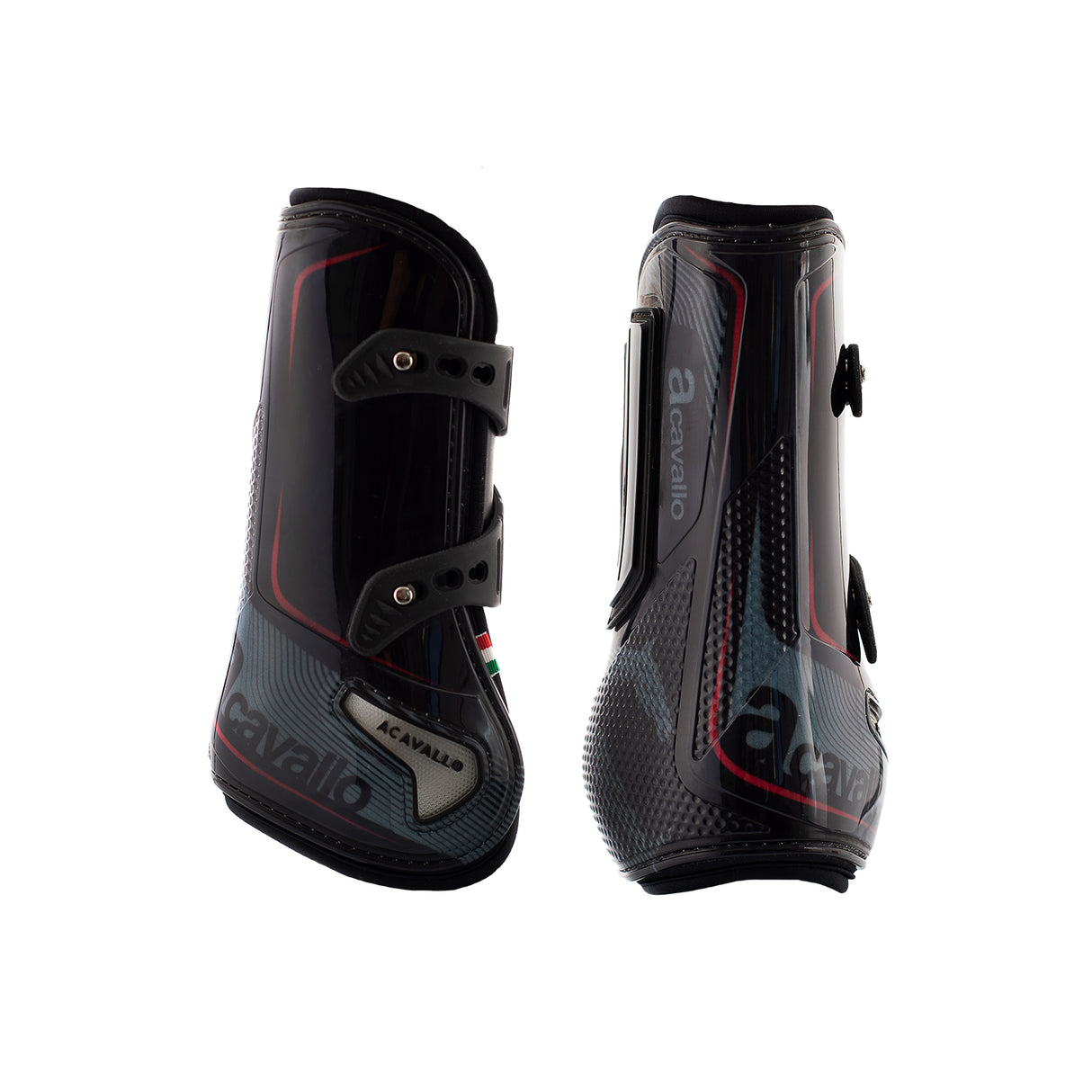 Acavallo Opera Tendon Boots Elastic And Button Fastening #colour_black