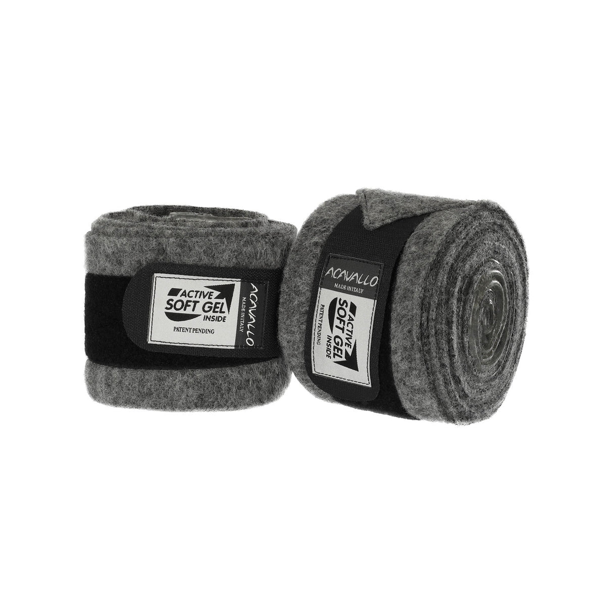 Acavallo Virgin Wool Bandages Classic Gel #colour_grey