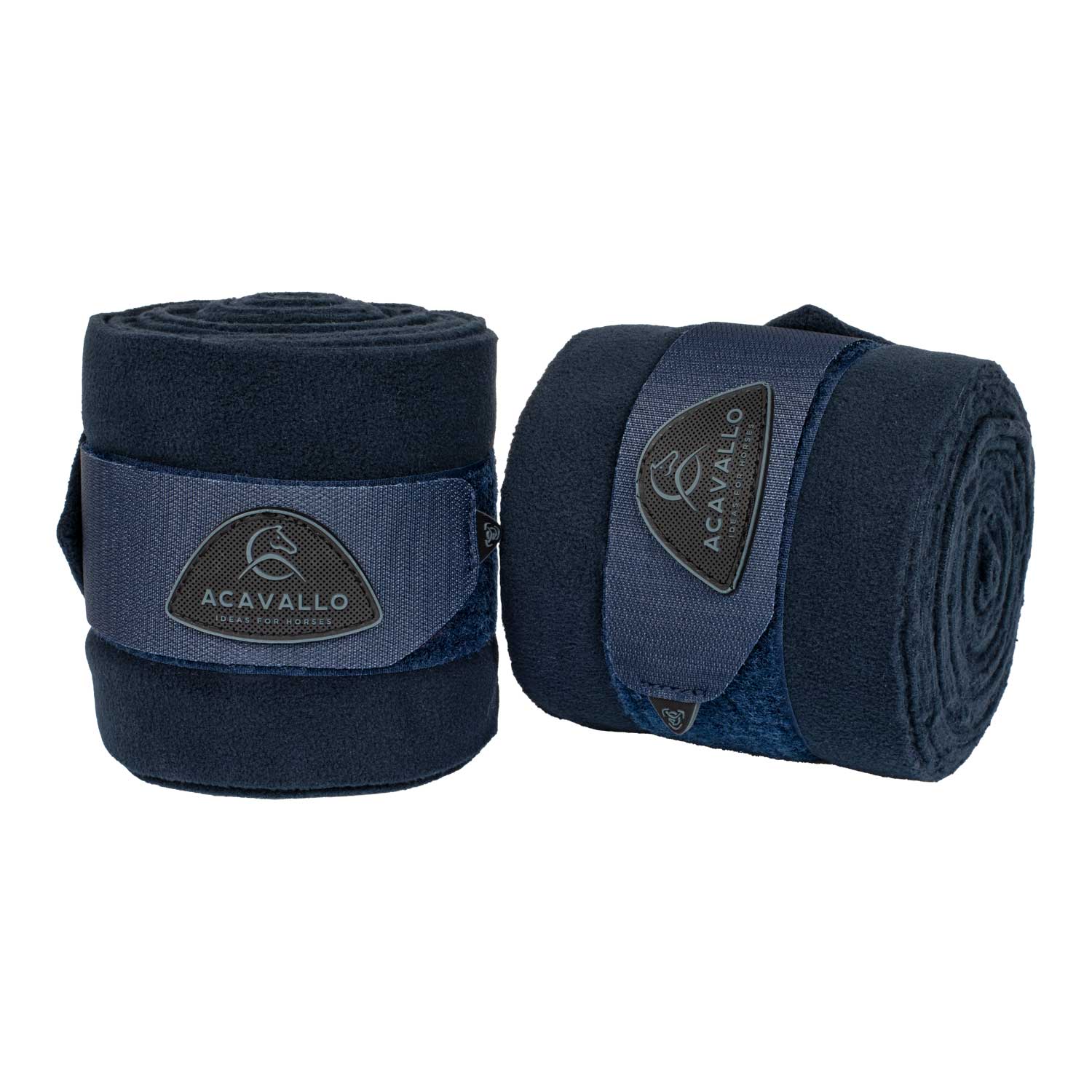Acavallo Fleece Exercise Bandages Hook-And-Loop Closure Fastening #colour_blue