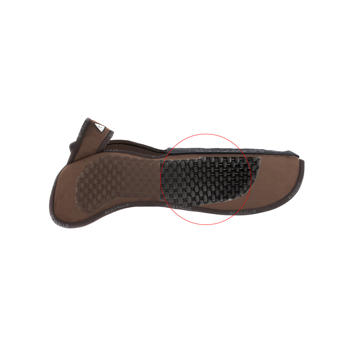 Acavallo Piuma Pad WFS Pocket Suede Rear Riser #colour_brown