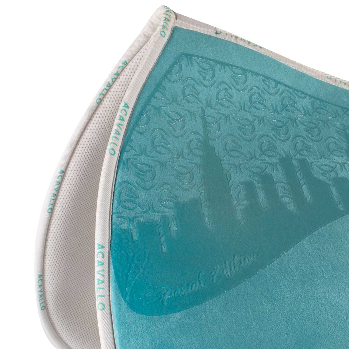 Acavallo Special Edition Saddle Pad JS CW-3Ds Louvre & Bamboo Silicone Grip #colour_blue