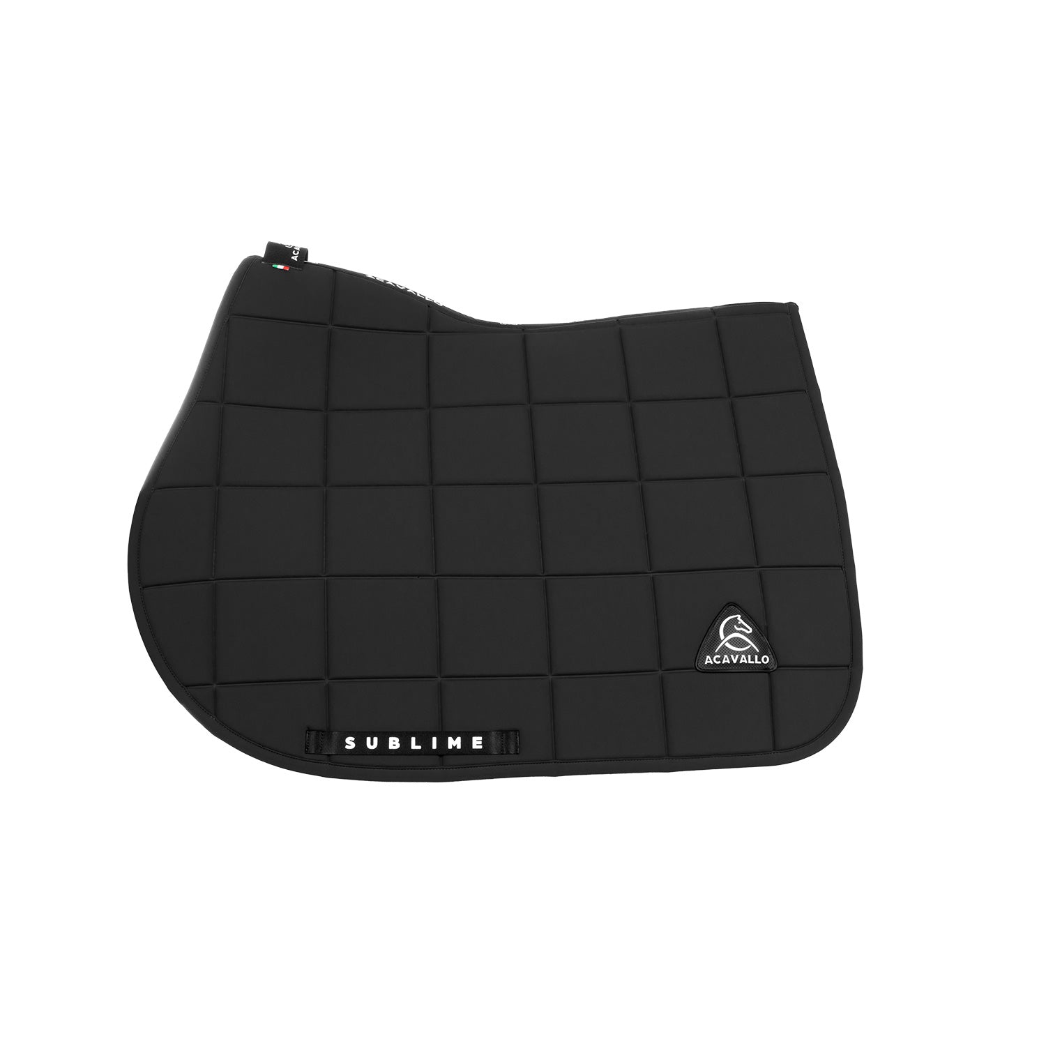 Acavallo Square Jumping Saddle Pad #colour_black