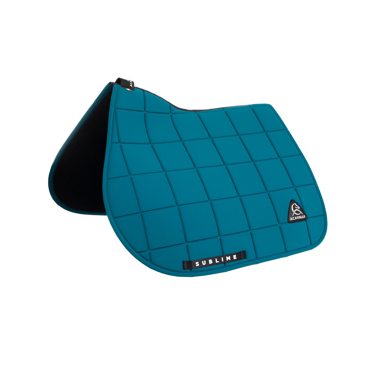 Acavallo Square Jumping Saddle Pad #colour_green