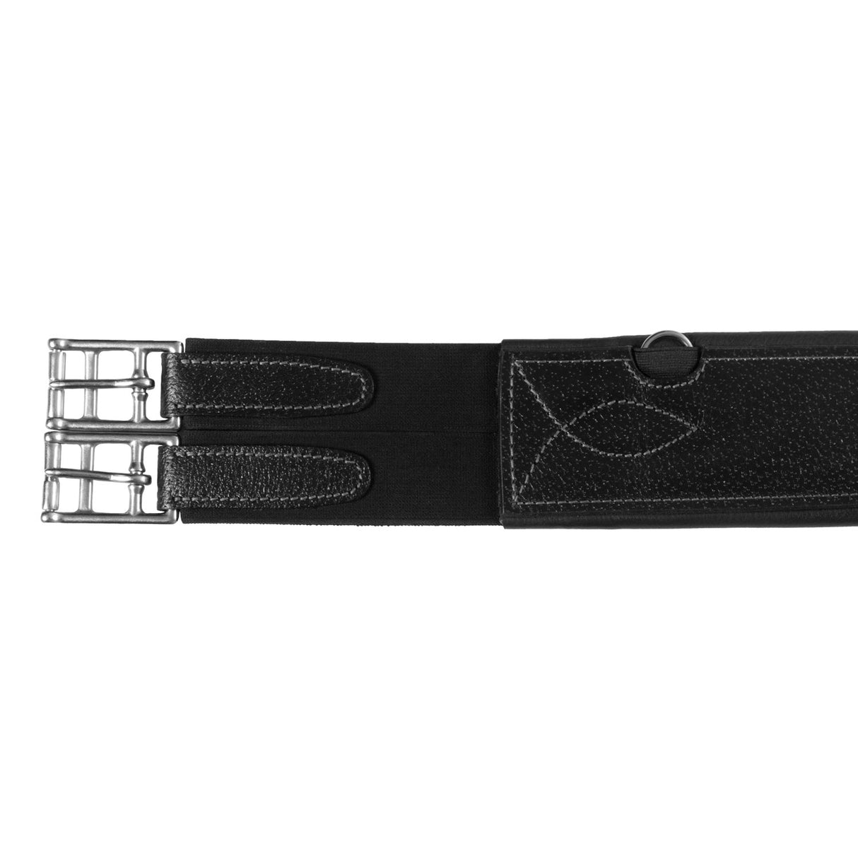 Acavallo Leather Shaped Girth Buffalo Leather #colour_black