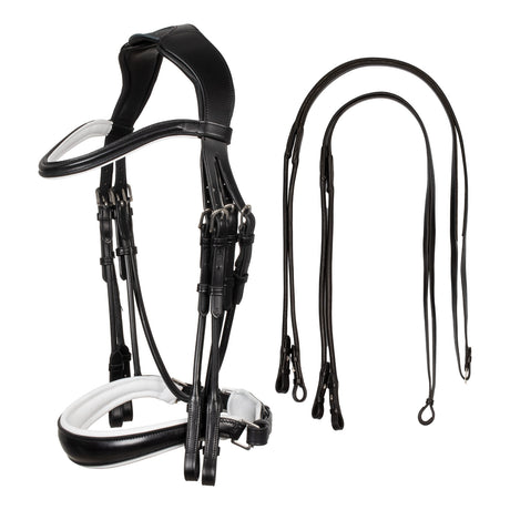 Acavallo Giocanda Bridle Calfskin & Double Reins #colour_black