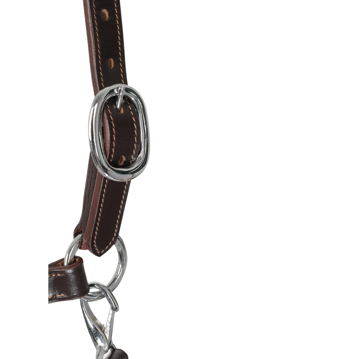 Acavallo Halter Anatomical Leather Rope Noseband #colour_brown