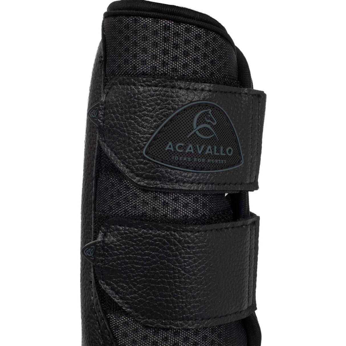 Acavallo Front Brushing Boots Perforated Neoprene #colour_black
