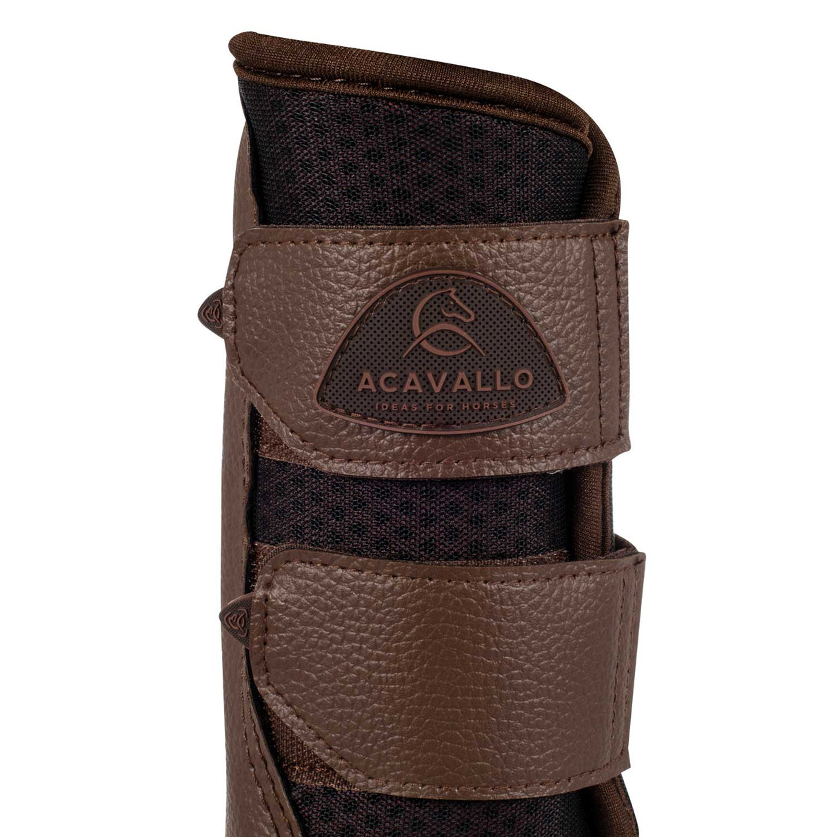 Acavallo Front Brushing Boots Perforated Neoprene #colour_brown
