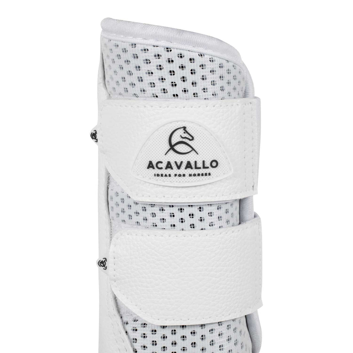 Acavallo Front Brushing Boots Perforated Neoprene #colour_white