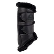 Acavallo Front Brushing Boots Eco-Leather & Faux Sheepskin #colour_black