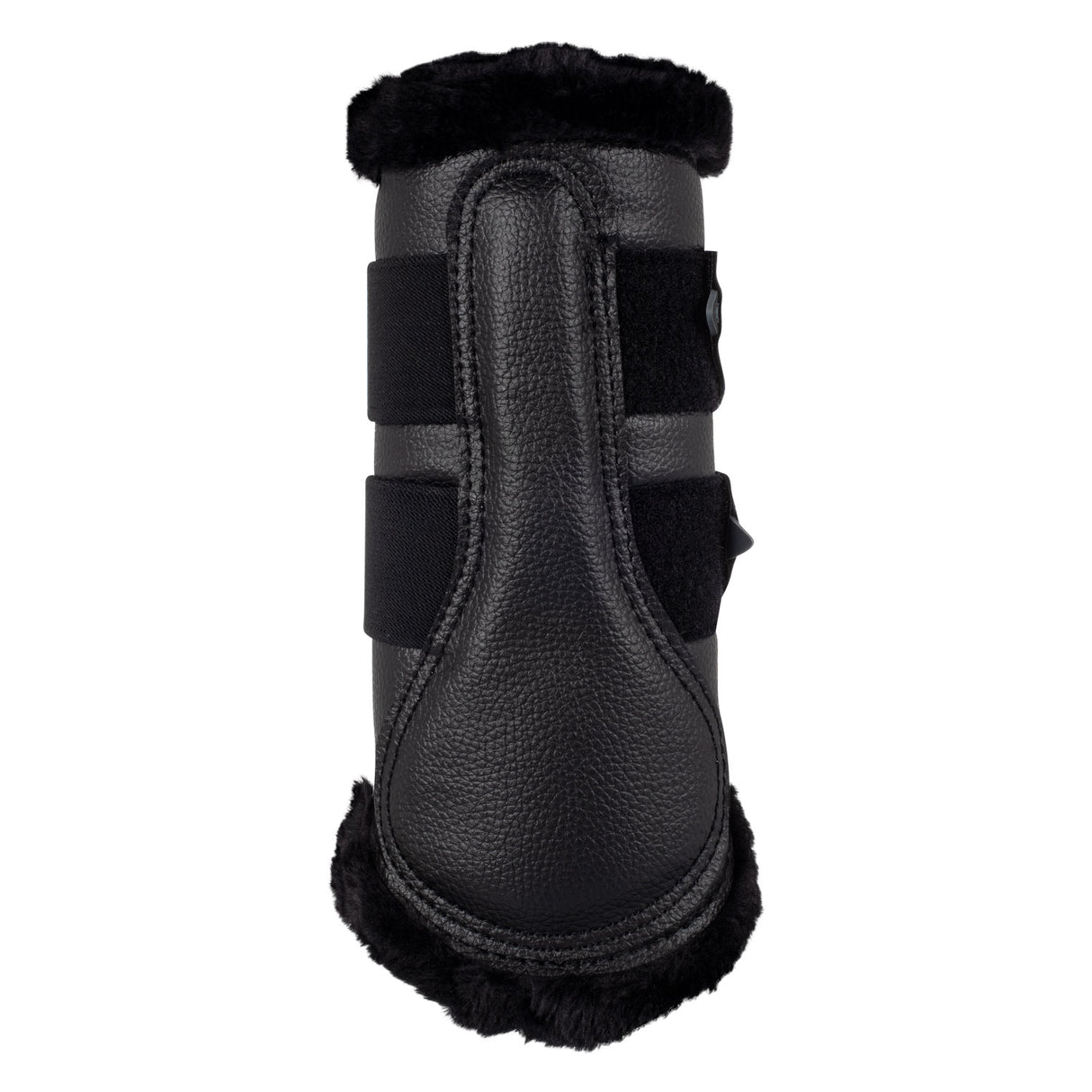Acavallo Front Brushing Boots Eco-Leather & Faux Sheepskin #colour_black