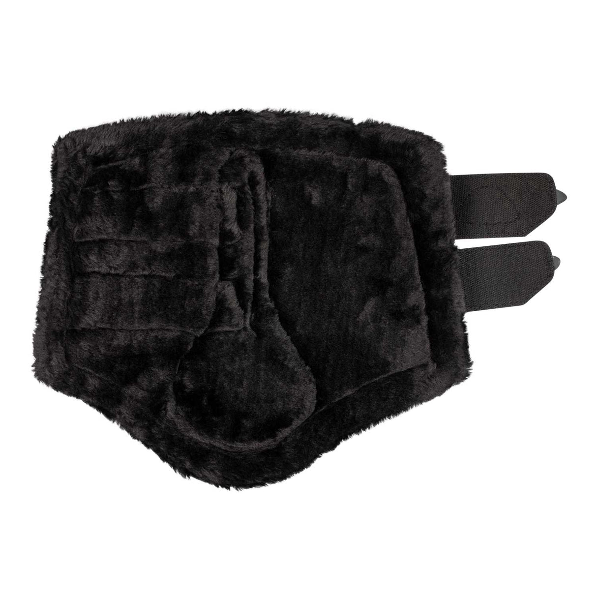 Acavallo Front Brushing Boots Eco-Leather & Faux Sheepskin #colour_black