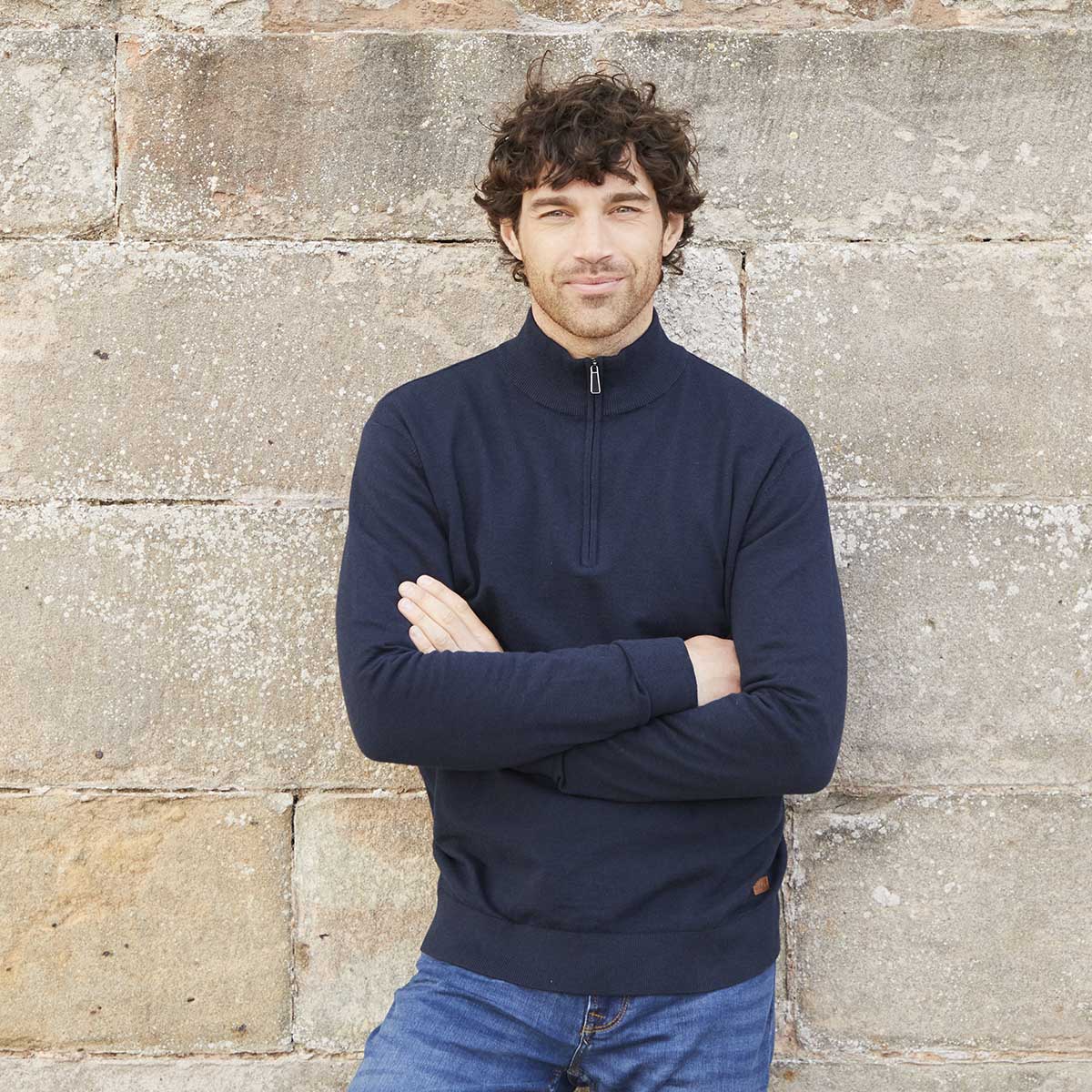 Men's Hartland 1/4 Zip Knit - Navy