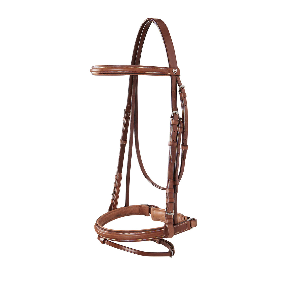 Equestro Silver Model Bridle #colour_cognac