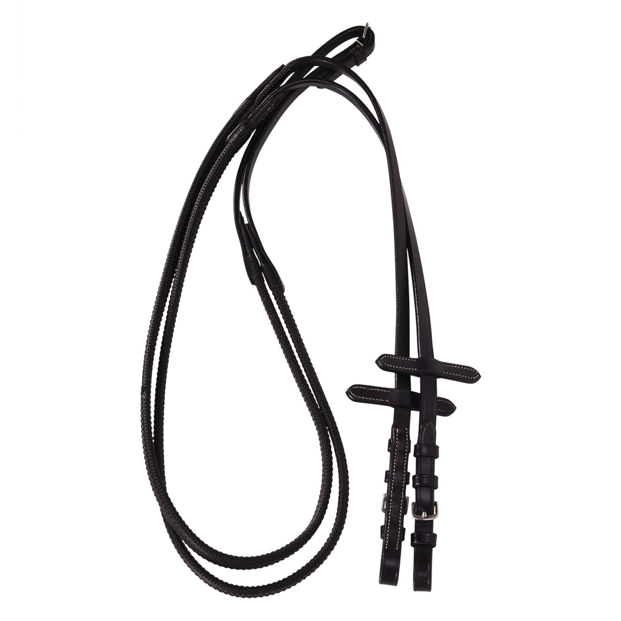 Equestro Leather English Bridle With Embroideries New #colour_brown