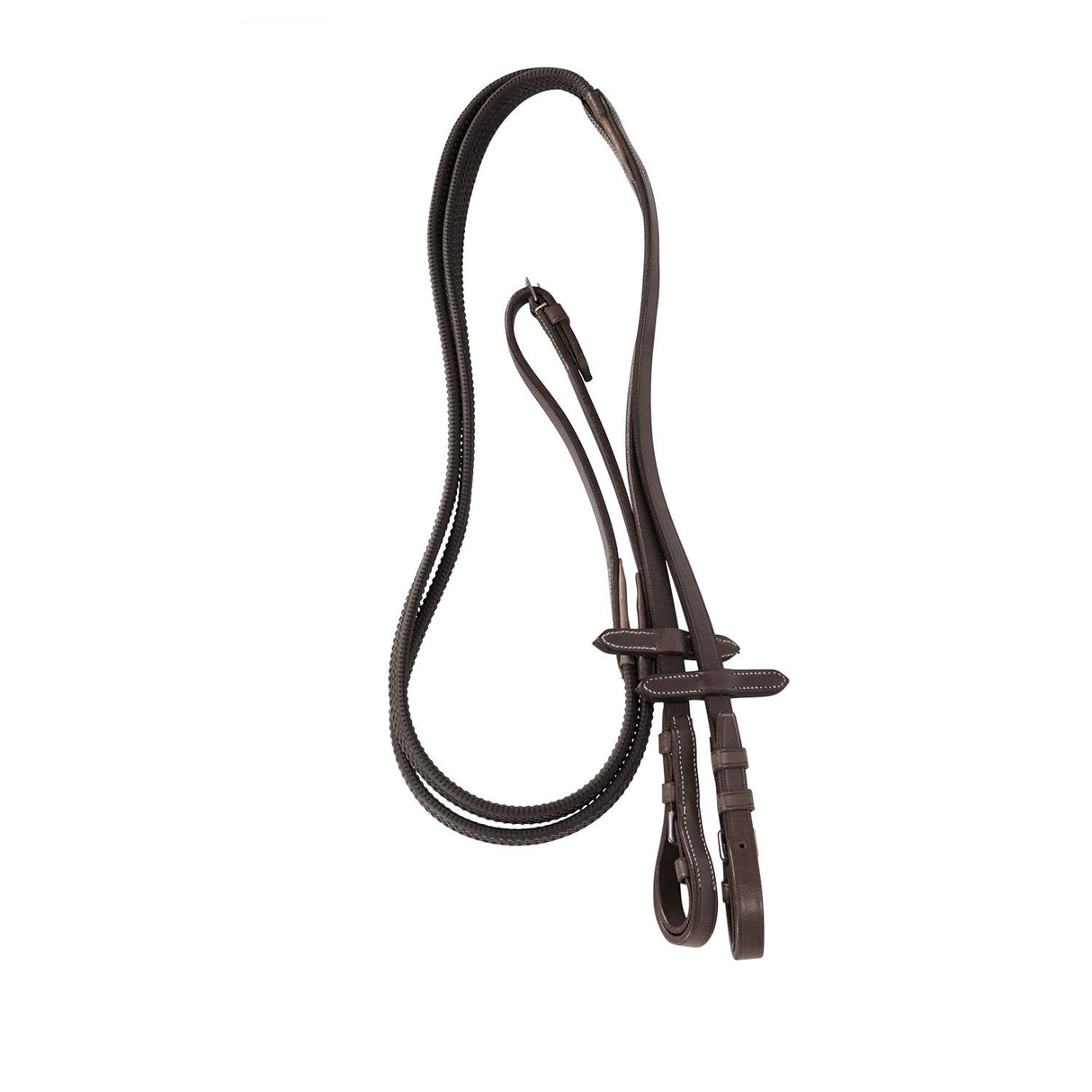 Equestro Bridle With Mexican Noseband And Synthetic Sheepskin #colour_brown