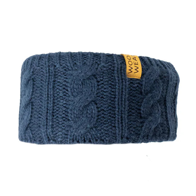 Woof Wear Cable Headband #colour_navy