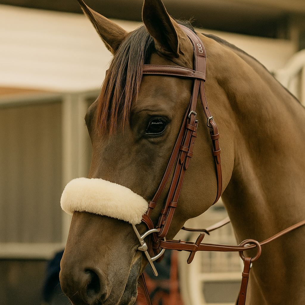 KM Elite Teddy Soft Noseband #colour_natural