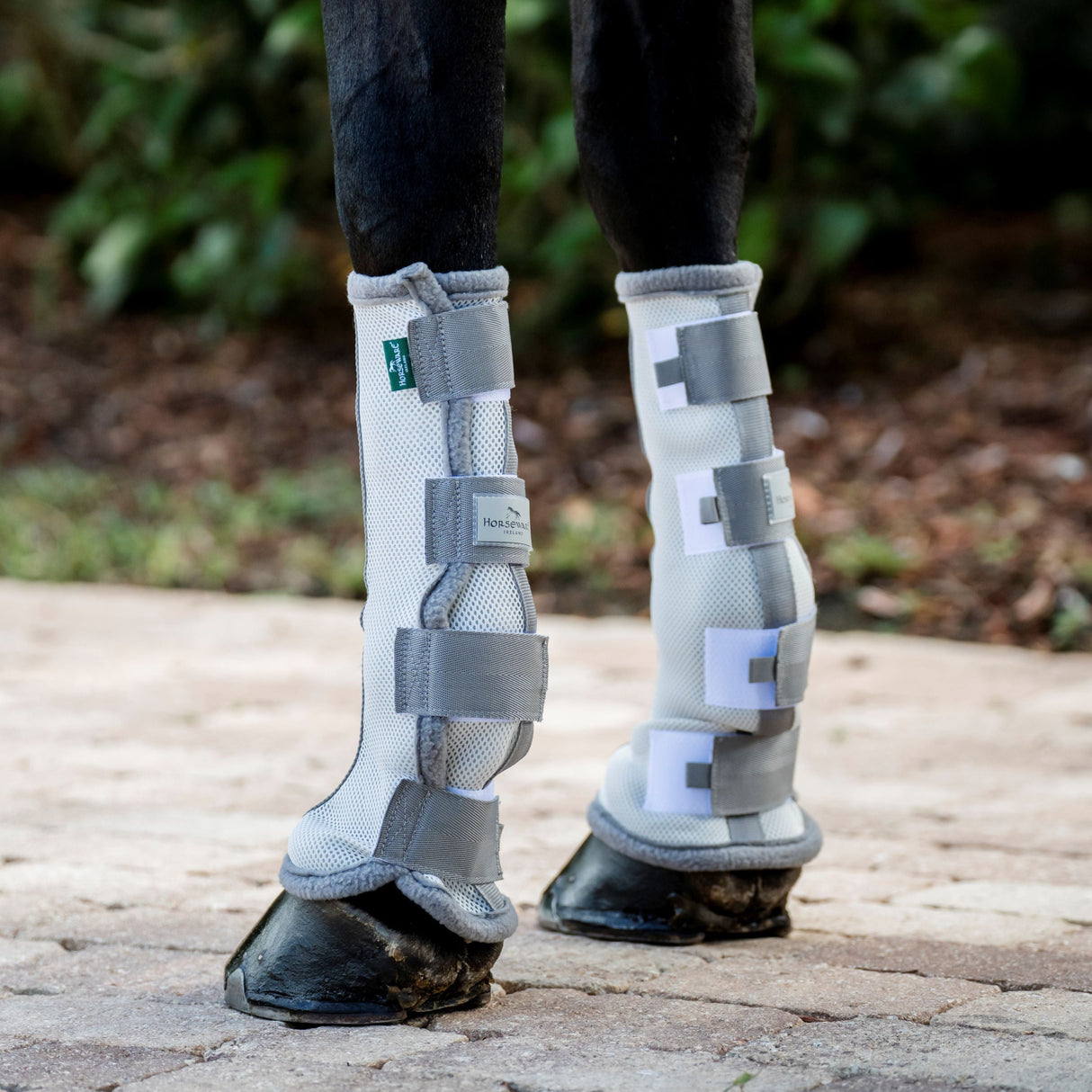 Horseware Ireland Fly Boots - Pack of 2 #colours_silver-titanium-grey-silver