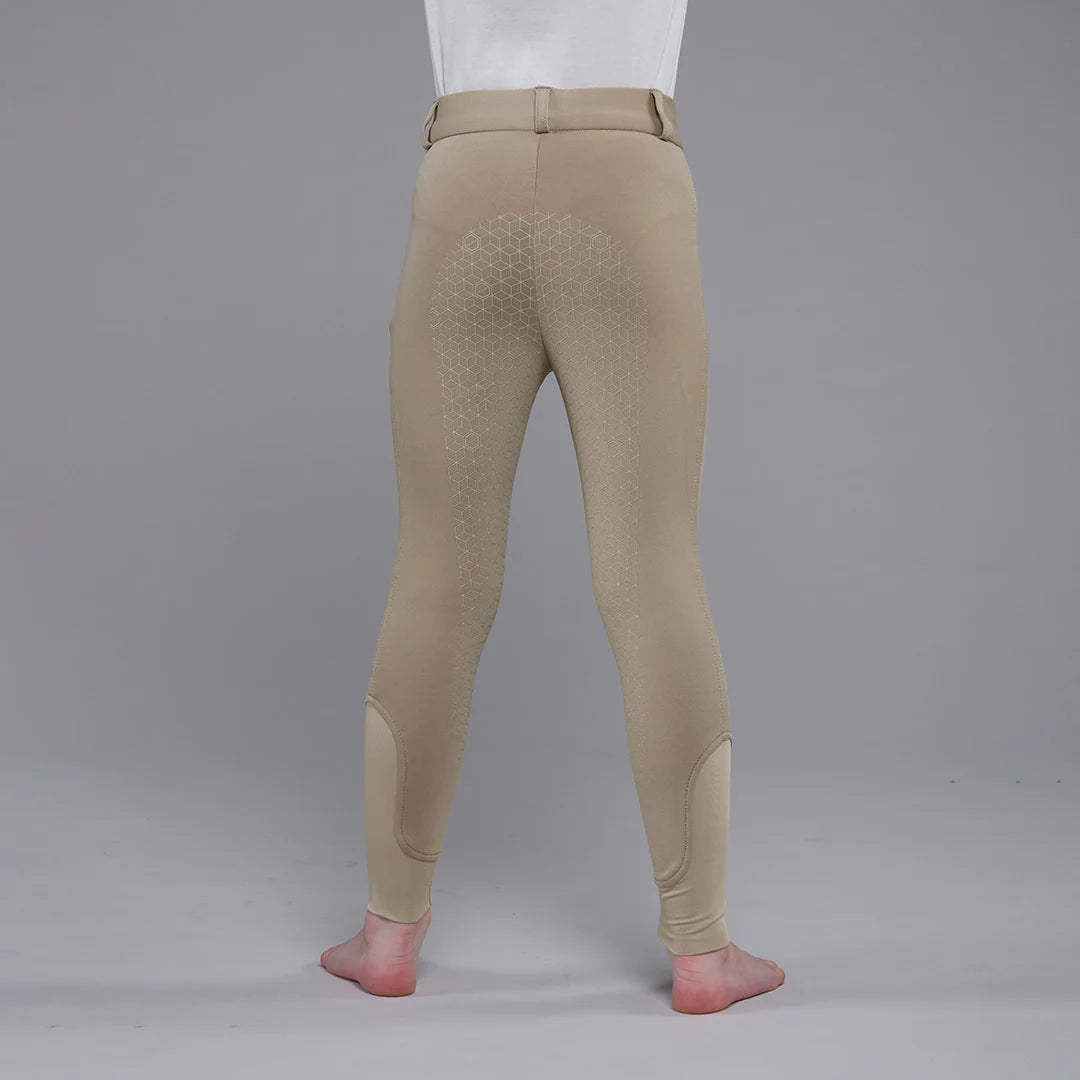 Toggi Children's Dartmoor Thermal Full Seat Breeches #colour_beige