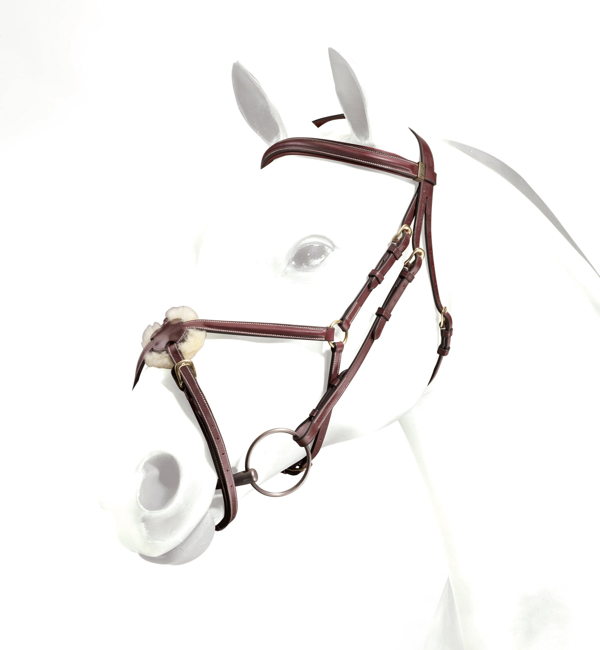 Equipe Emporio Grackle Bridle with Silver Fittings #Colour_brown
