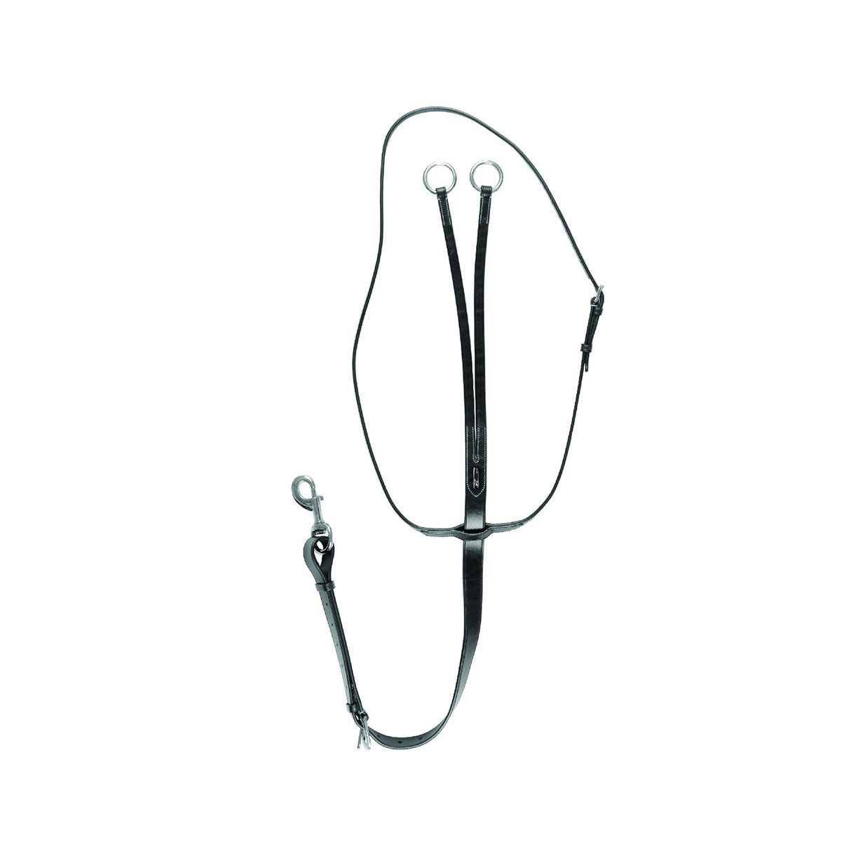 Equestro Leather Collier Martingale #colour_black