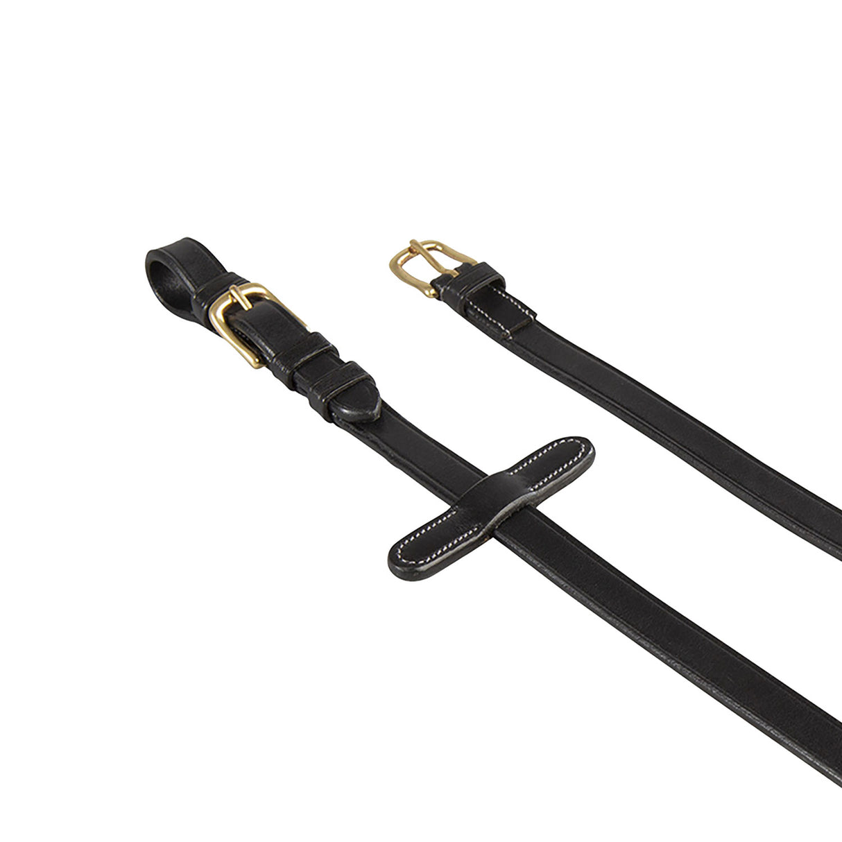 Equestro Rubber-Reinforced Leather Reins For English Bridle