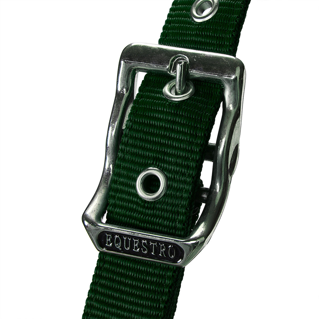 Equestro Halter With Double Adjustment And Lead Rope #colour_green