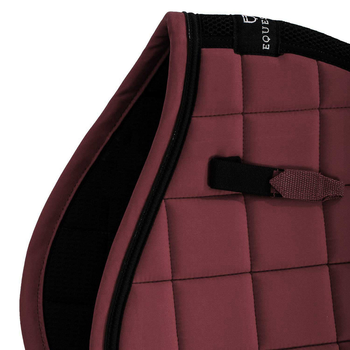 Equestro Jumping Saddle Pad In Breathable Technical Fabric #colour_burgundy