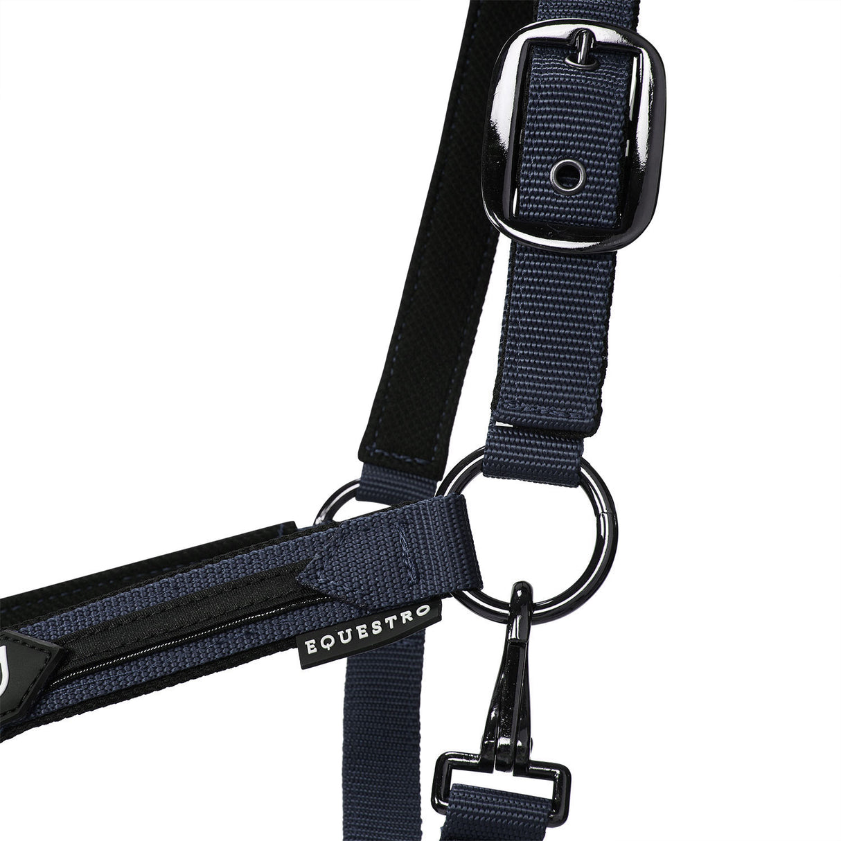 Equestro Durable Fleece Halter #colour_blue