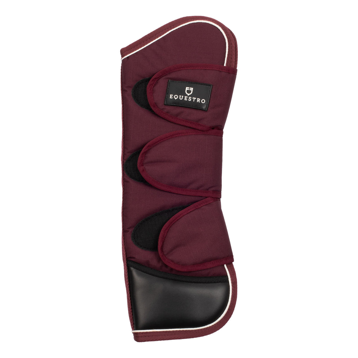Equestro Travelling Boots Set And Tail Guard With Rubber Patch #colour_burgundy