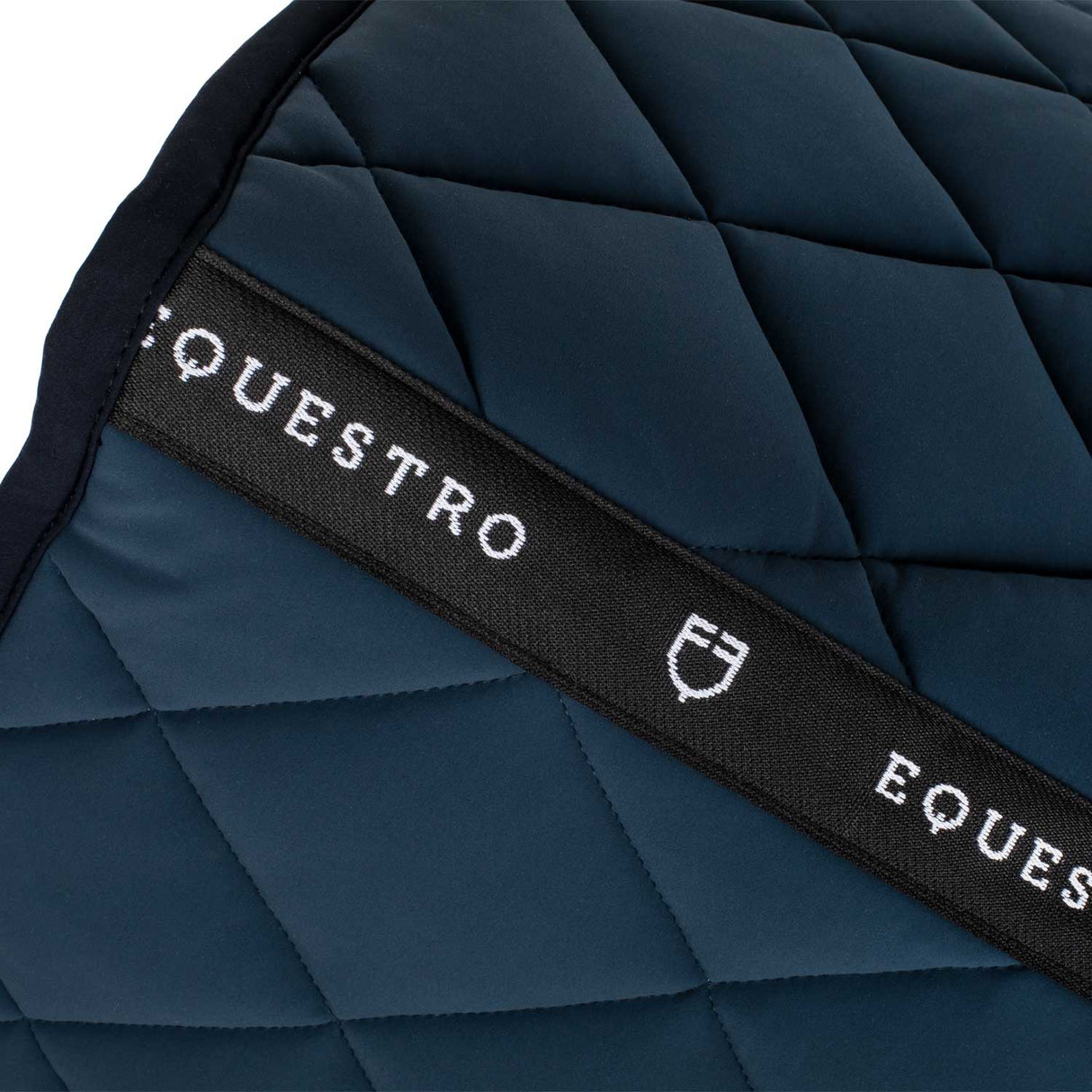 Equestro Jumping Saddle Pad With Embroidered Logo Black Line Edition
