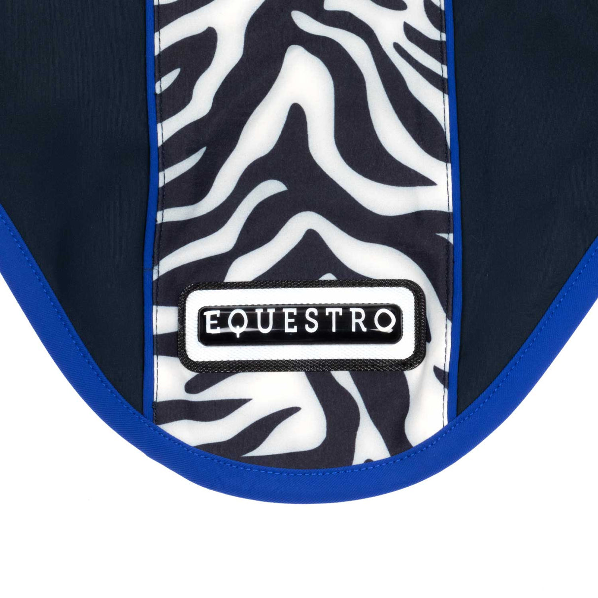 Equestro Fly Veil In Technical Fabric With Zebra Central Band