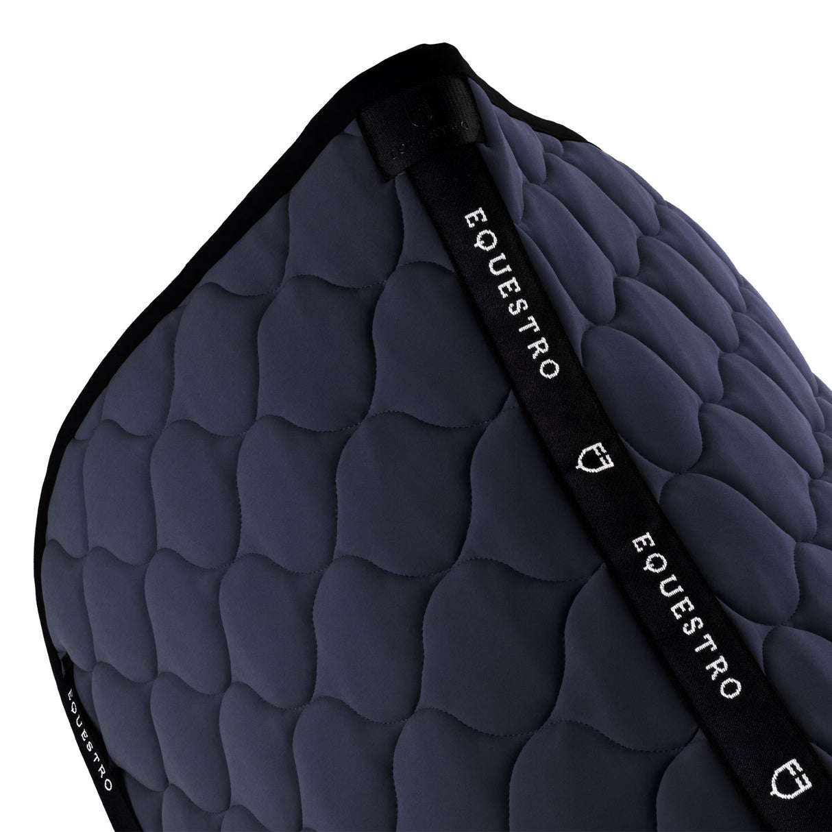 Equestro Dressage Saddle Pad With Onion Quilting #colour_blue
