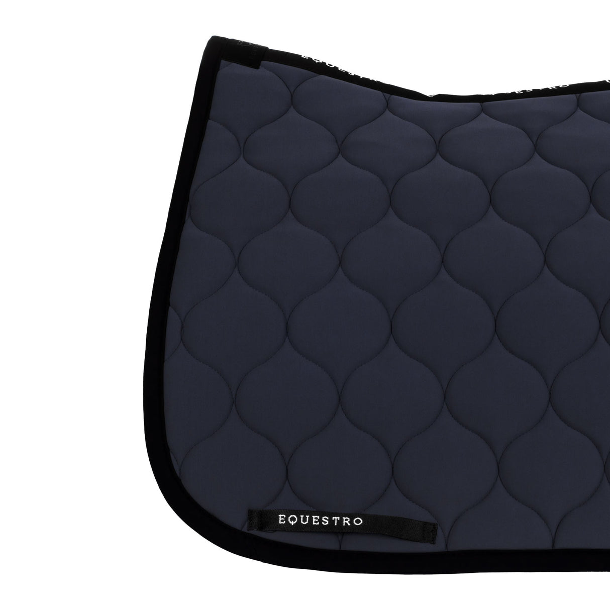 Equestro Dressage Saddle Pad With Onion Quilting #colour_blue
