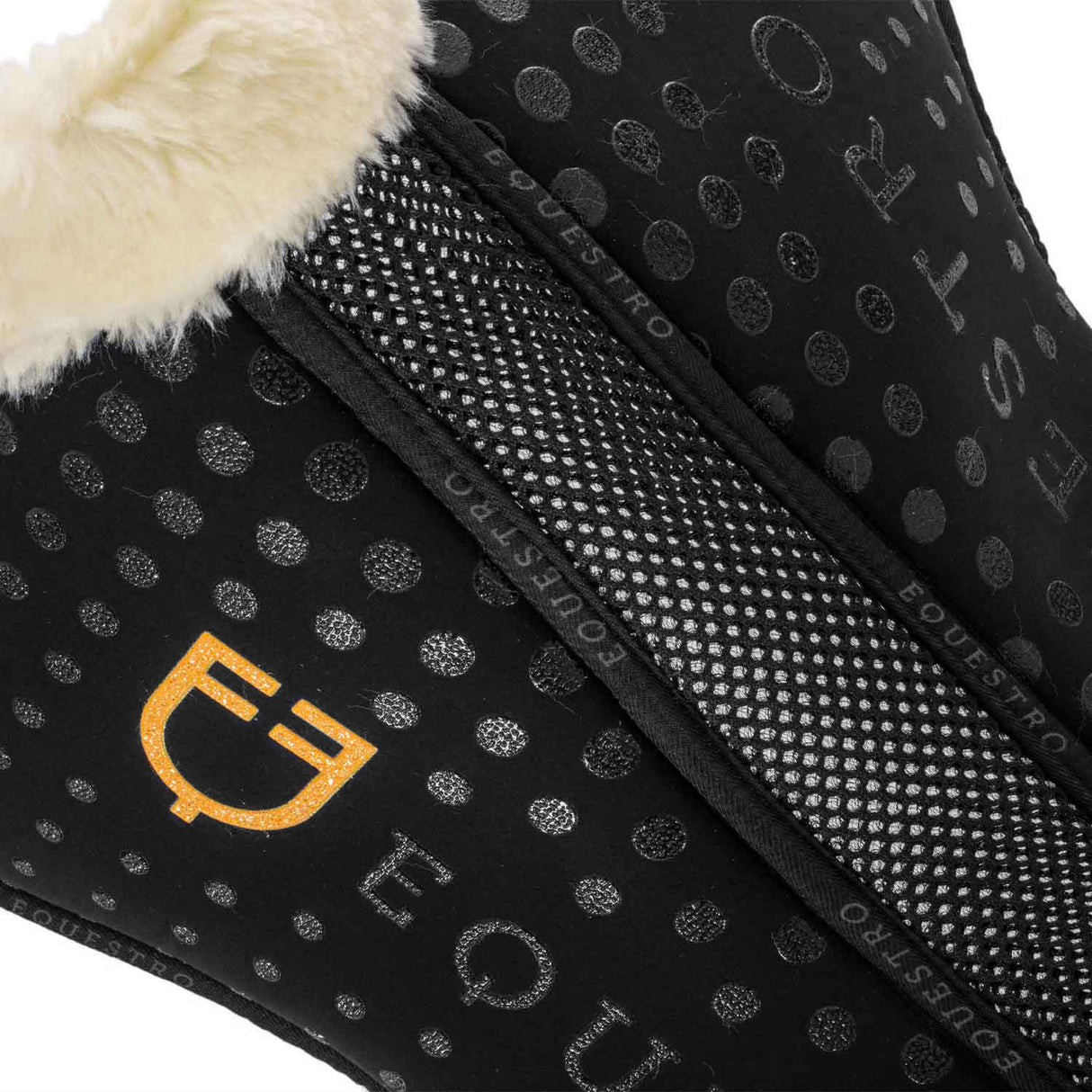 Ecowool memory foam pad with silicone grip and logo