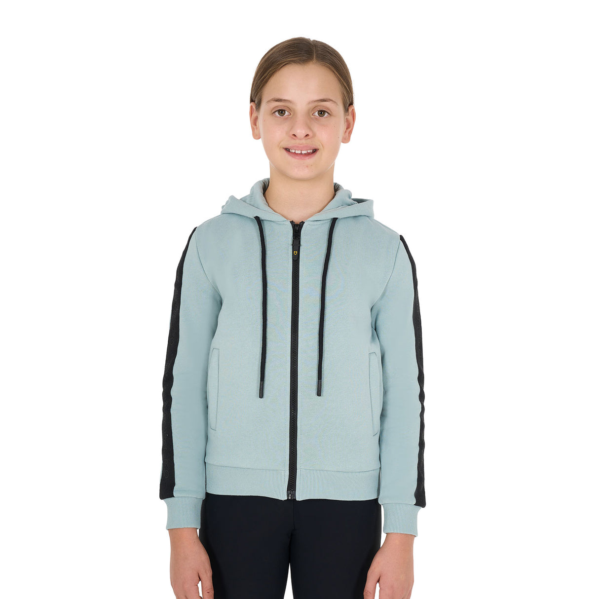 Equestro Girls' Full Zip Sweatshirt Inner Fleece #colour_grey