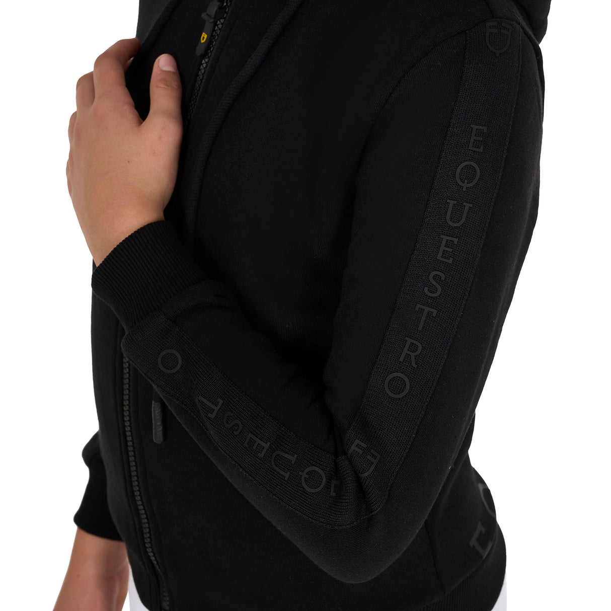 Equestro Girls' Full Zip Sweatshirt Inner Fleece #colour_black
