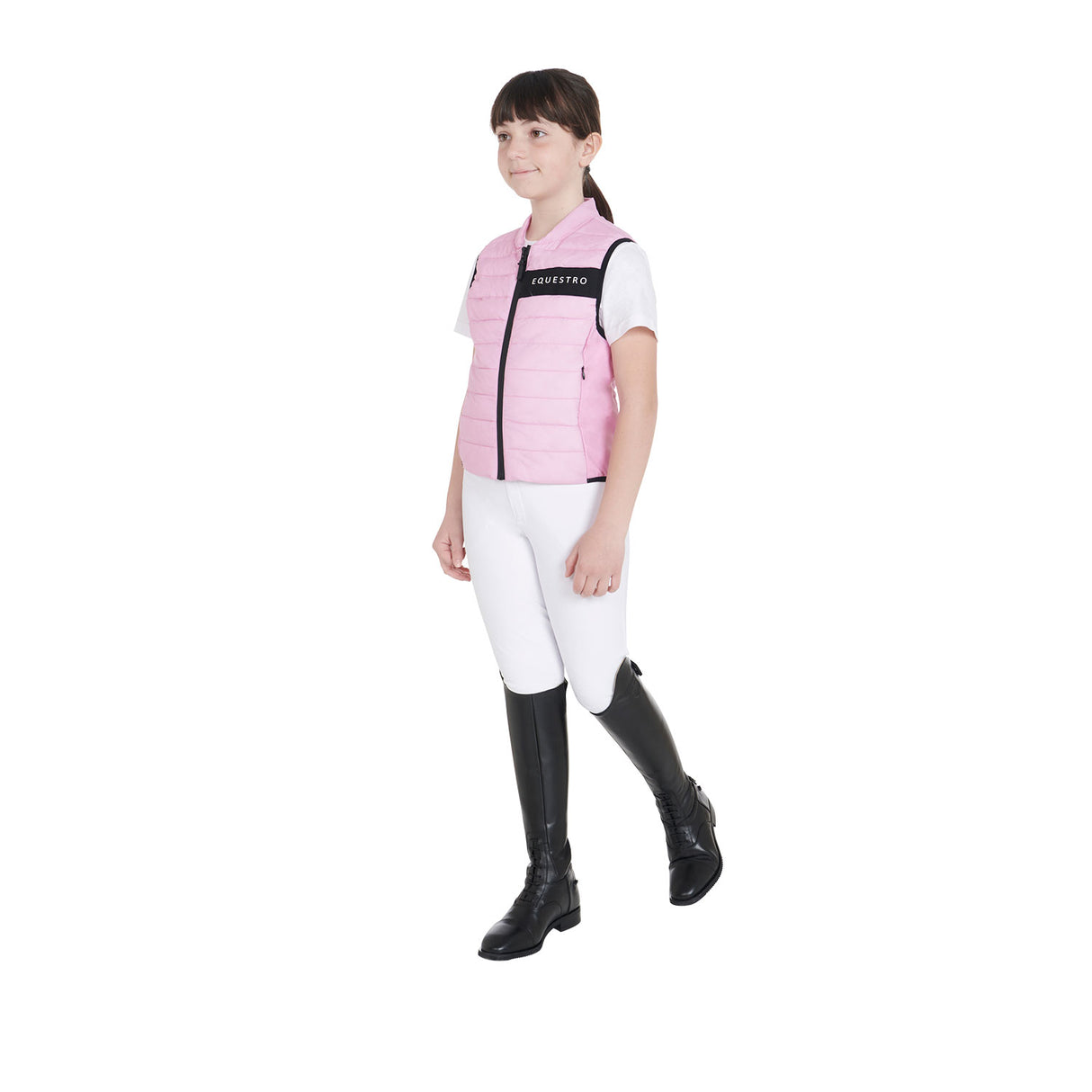 Equestro Kids' Vest In Technical Fabric #colour_purple-pink