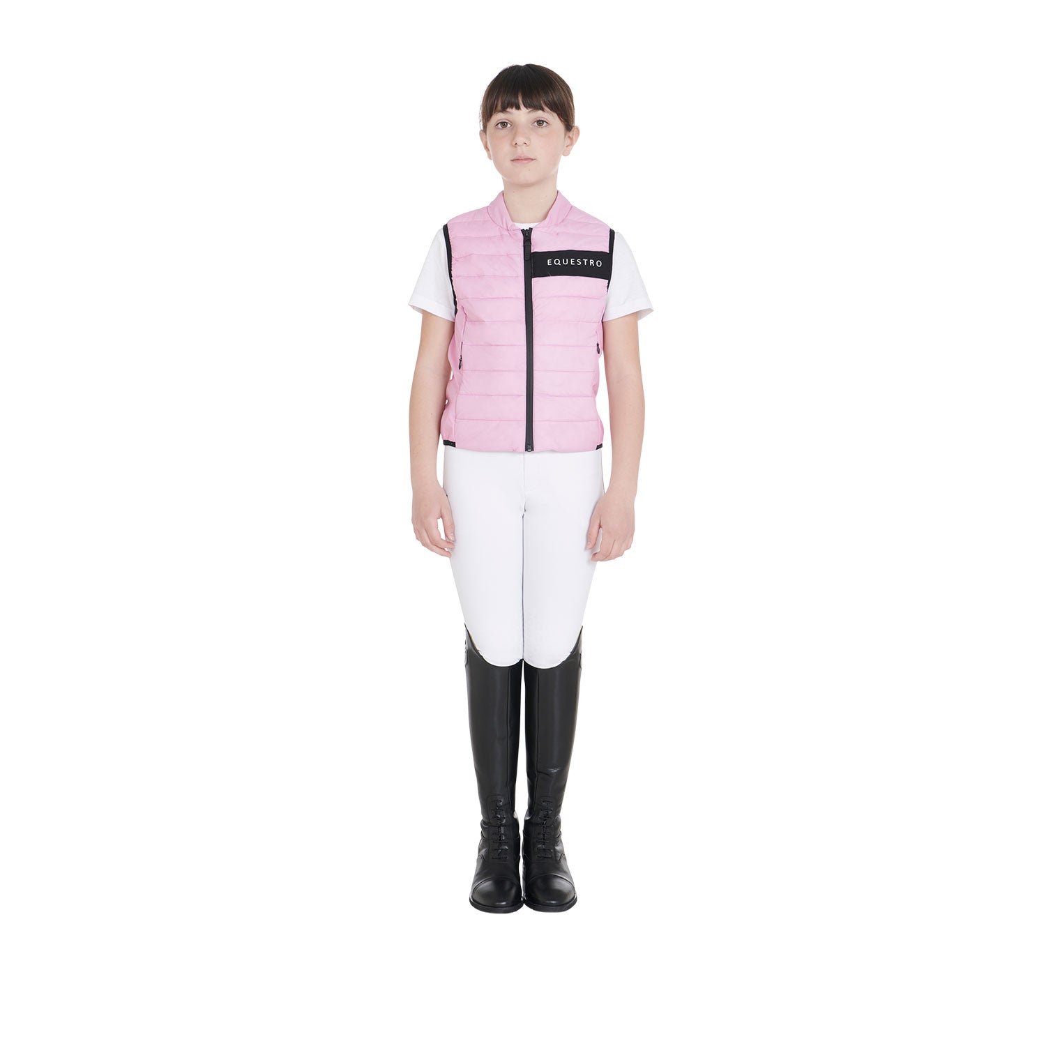 Equestro Kids' Vest In Technical Fabric #colour_purple-pink