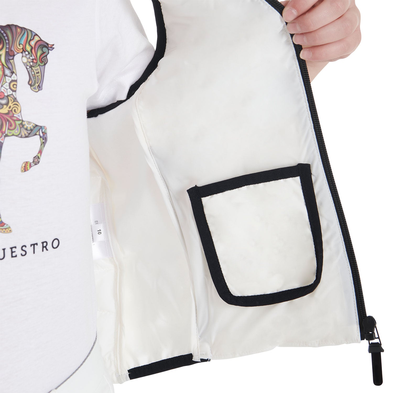 Equestro Kids' Vest In Technical Fabric #colour_white