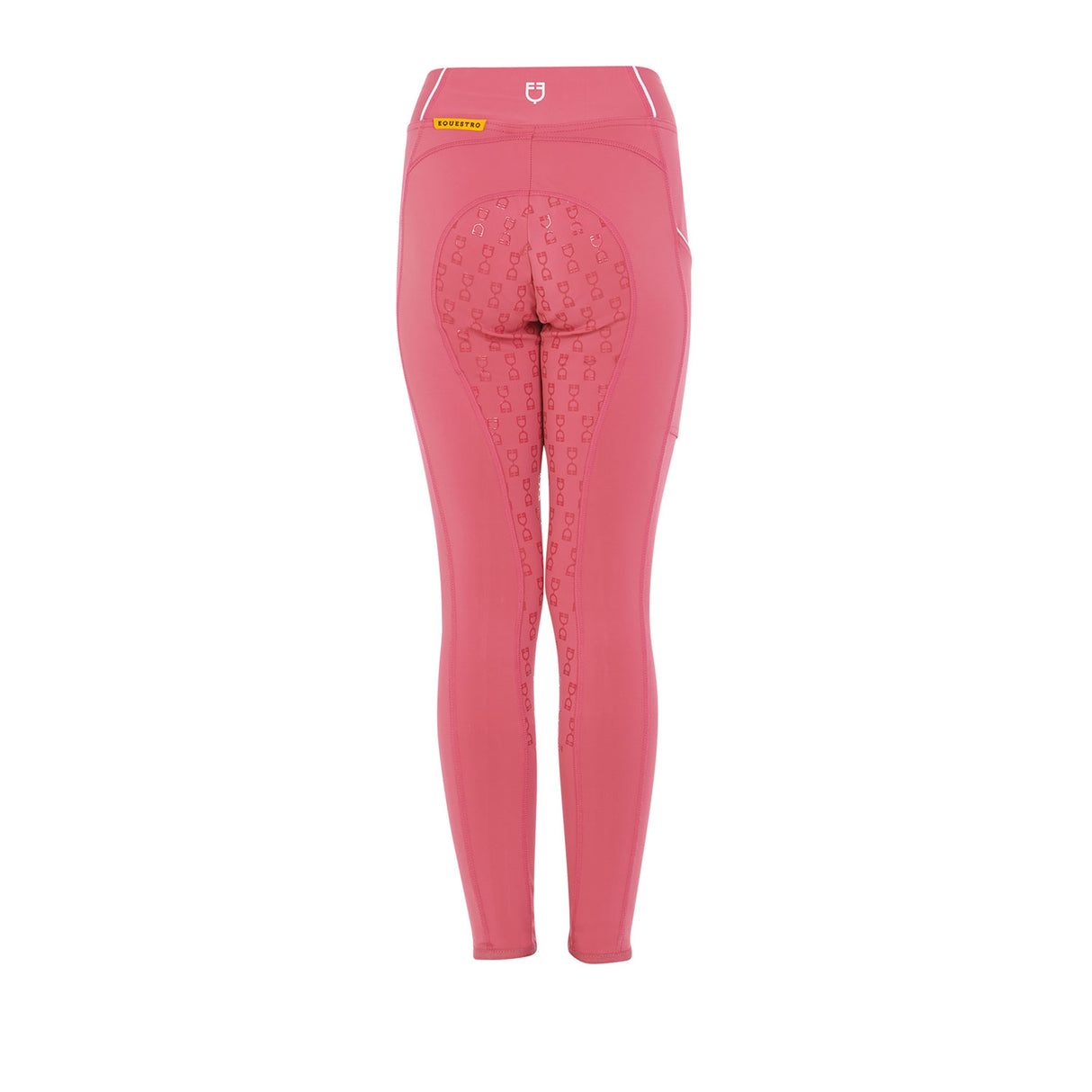Equestro Girls' Slim Fit Grip Leggings With Logo #colour_fucsia
