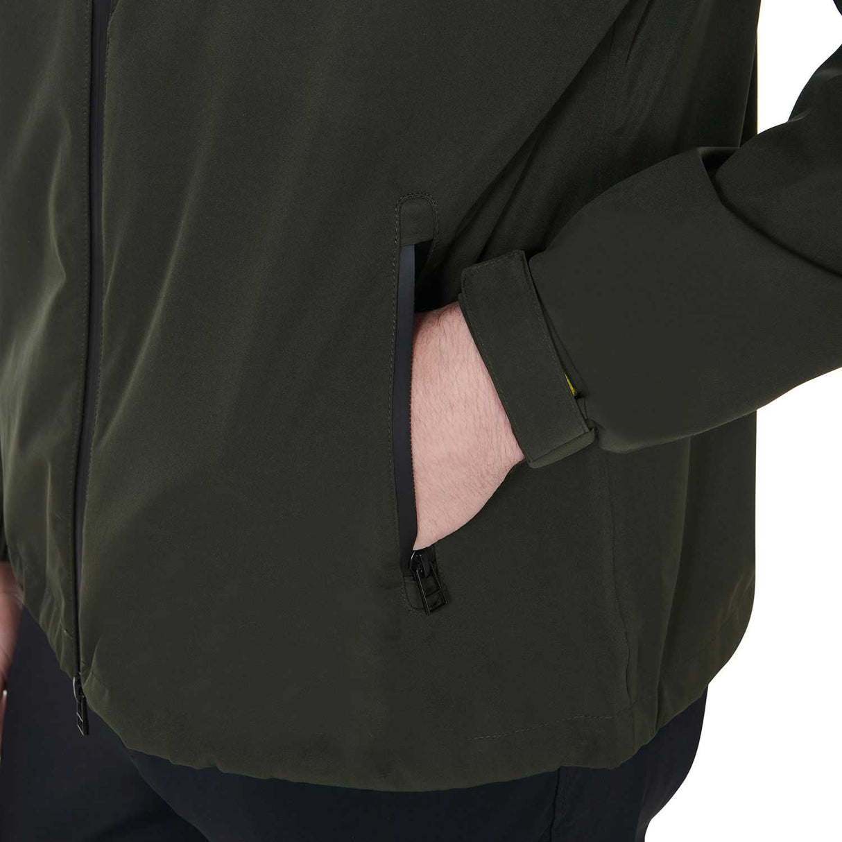 Equestro Men's Three-Layer Technical Raincoat #colour_green