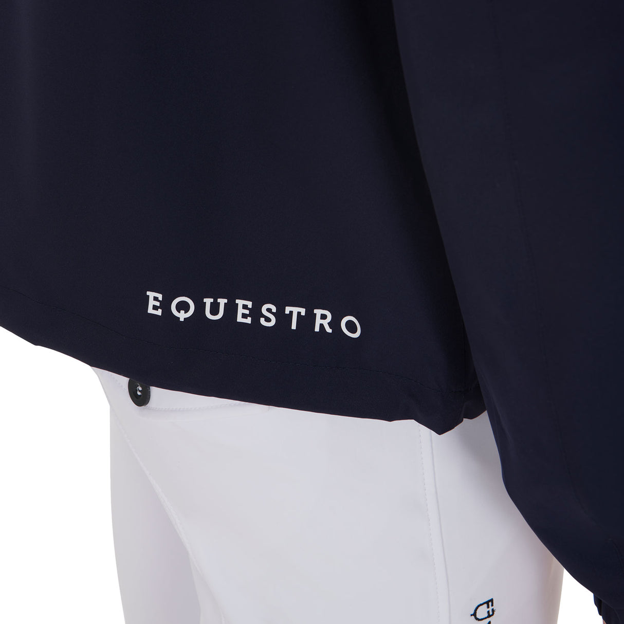 Equestro Men's Three-Layer Technical Raincoat #colour_blue